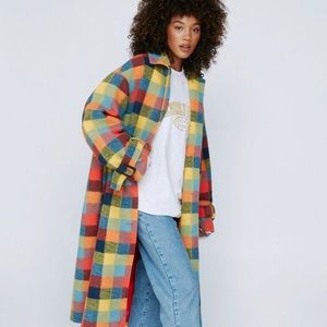 Nasty Gal Premium Wool Oversided Ovoid Coat